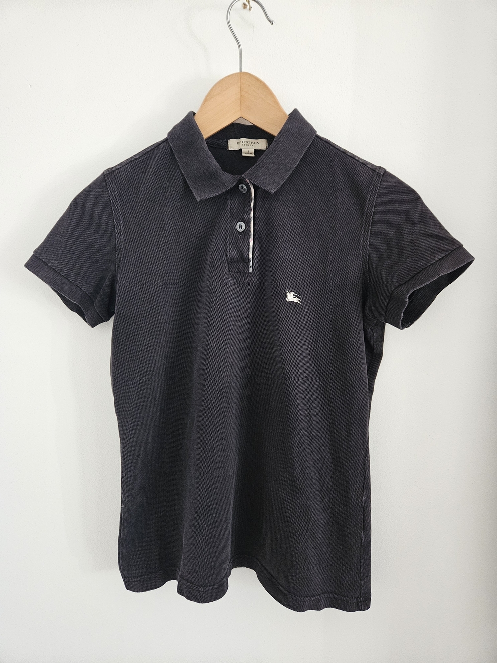 Vintage Burberry Short Sleeve Polo Shirt Womens Small